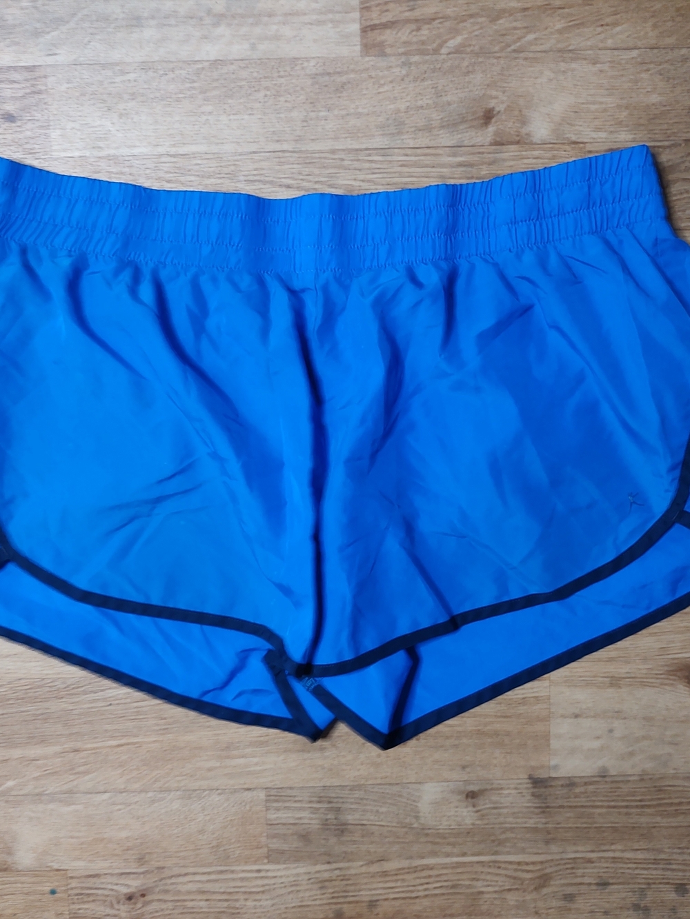 Danskin Now Bright Blue Athletic Shorts with Black Trim